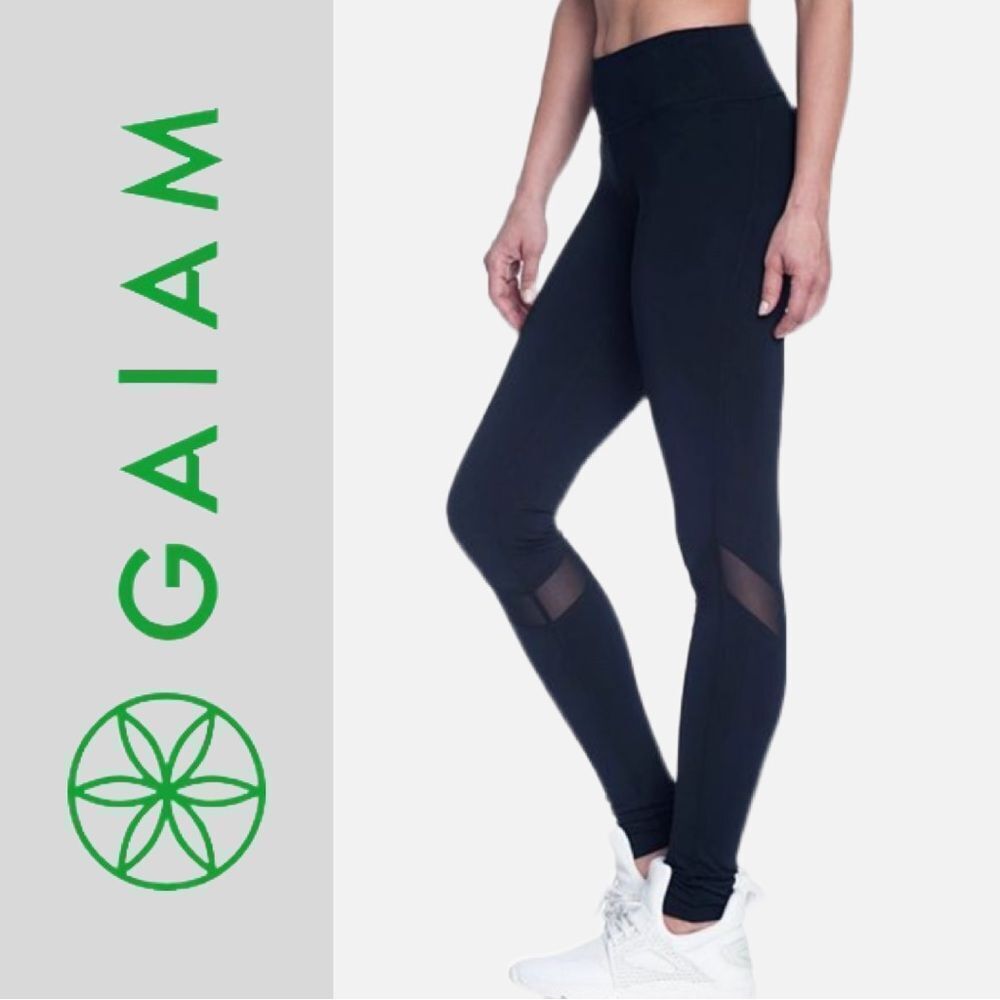 GAIAM Women’s Black Mesh‎ Leggings - Size S